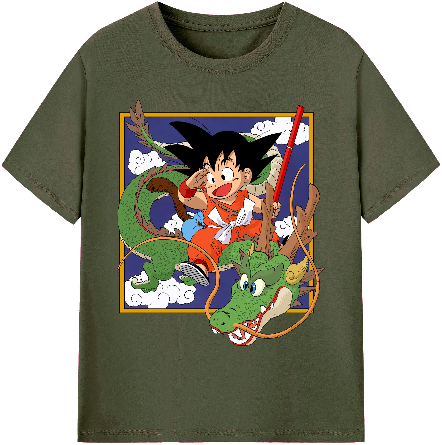 （画像用） ドラゴンボール 孫悟空（そん ごくう）Son Goku カカロット DRAGON BALL Kakarotto 綿100％ メンズ半袖Tシャツ｜肌触りやわらか＆通気性